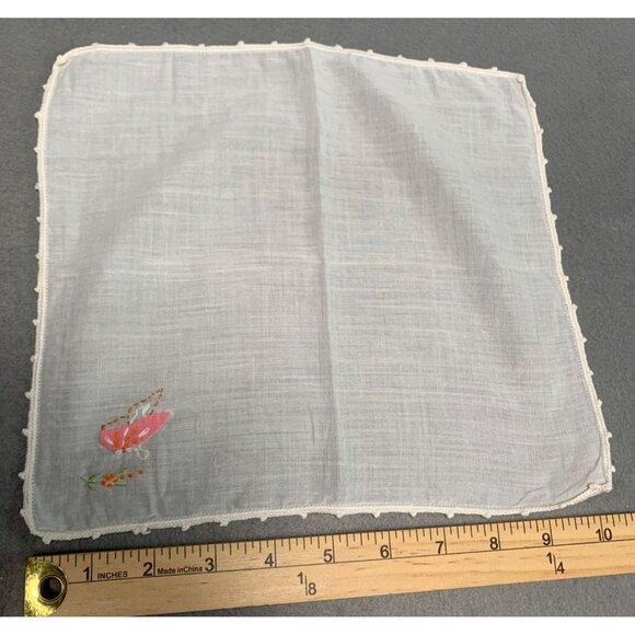 Vintage Assorted Embroidered Floral Handkerchiefs Set of 9 - Picture 10 of 11